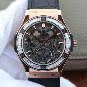 TF Hublot (Hengbao) سلسلة HUBLOT ساعة ميكانيكية لامعة للرجال من الماس T