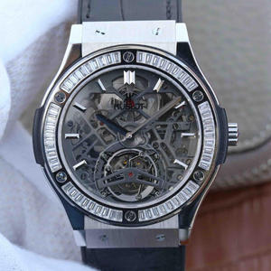 TF Hublot (Hengbao) سلسلة HUBLOT ساعة ميكانيكية لامعة للرجال من الماس T