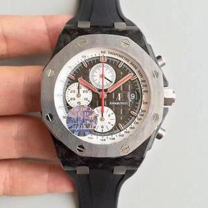 [JF] Audemars Piguet Royal Oak Offshore AP 42MM من ألياف الكربون سلسلة AP Audemars Piguet حركة كرونوغراف ميكانيكية أوتوماتيكية.