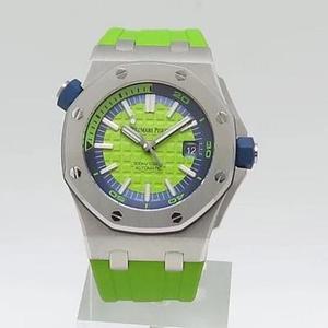 JF production AP Aibi 15710 color series Royal Oak Offshore series الميكانيكية ساعة رجالية V8 الإصدار.