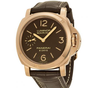 حقيبة XF Panerai PAM511 LUMINOR سلسلة يدوية من الفولاذ المقاوم للصدأ للرجال مع طلاء من الذهب الوردي عيار 18 قيراطًا.