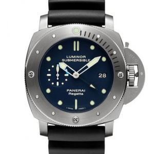 XF Panerai Collection PAM371 علبة تيتانيوم ، لوحة زرقاء جي إم تي ، ساعة ميكانيكية أوتوماتيكية مرتين.