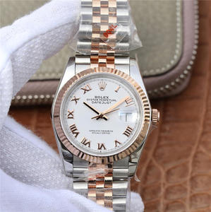 GM new log ladies 36mm rose gold 2018 new log 14k gold-covered series automatic mechanical movement stainless steel strap