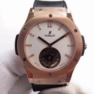 TF produced Hublot Hublot Classic Fusion Tourbillon Beautiful true tourbillon Cowhide strap Men's watch