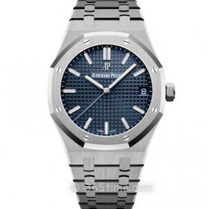 OM Audemars Piguet Royal Oak Series 15500ST Blue Plate Mænds Stål Band Automatisk Mekanisk Watch