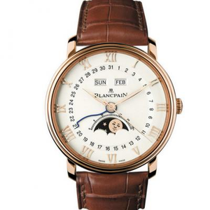 om fabriks replika Blancpain VILLERET klassiske serie 6654-3642-55B herre mekanisk ur.