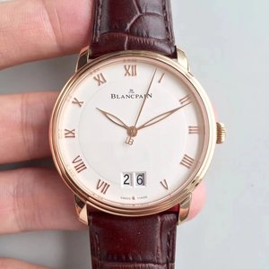 HG re-indgraveret Blancpain mest klassiske og elegante Villeret serie store dato vindue ur