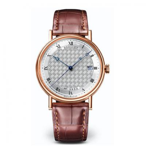 MKS fabrik Breguet Classic Series 5177 Mænds automatiske mekaniske Rose Gold Watch Alligator Leather.