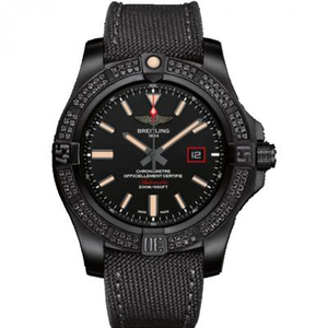 TW Breitling Avengers Blackbird med sorte diamanter Original titanium sag Mænds mekaniske ur Gummirem