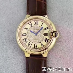 2017 Ny Cartier Blue Balloon Series Mekanisk Mænds Watch 40MM Gold Belt