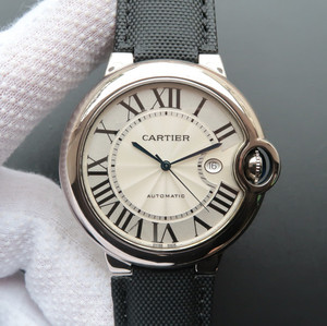 Cartier blå ballon serie (46mm overdimensionerede) dominerende side lækage mekanisk mænds ur gennem bunden