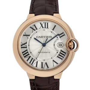 Re-indgraveret V6 Cartier Blå Ballon Series W6900651 (Large 42mm) Mekanisk Mænds Watch Rose Gold