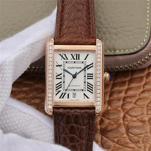 Cartier tank serie W5200027 ur størrelse 31x41mm herrebælte mekanisk ur