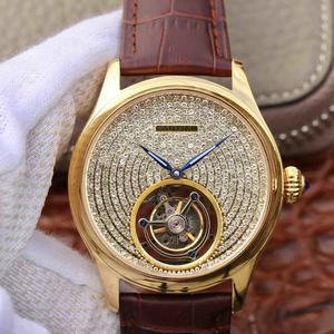 Cartier's nye gypsophila manuel ægte tourbillon top ur steg guld