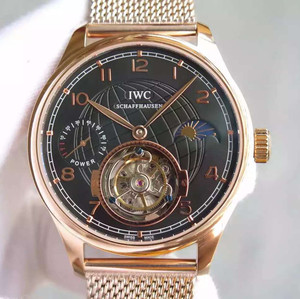 IWC portugisiske Power Sun Moon Star Series Real Svinghjul Mekanisk Mænds Watch