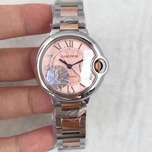 JF nyt produkt CARTIER Cartier blå ballon serie medium 33MM 1:1 shell ærme udstyret med importeret mekanisk bevægelse