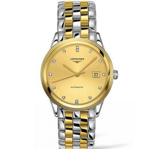 YC Longines Military Flag Series L4.874.3.37.7 Guld Mænds Automatiske Mekanisk Stål Band Gold Watch.