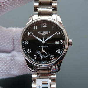 Fin efterligning Longines Master L2.708.4.78.3 kinetisk energi display mekanisk ur sort ansigt