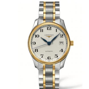 Longines Master L2.518.5.78.7 en-til-en replika Longines Master Series Tre-pin Mænds Guld