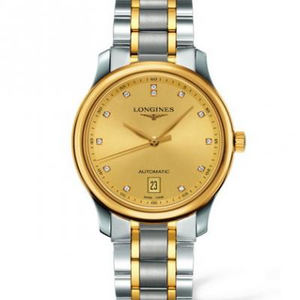 Top fine efterligning Longines L2.628.5.37.7 Master's 6-cifrede enkelt kalender mænds mekaniske ur 18k guld herreur