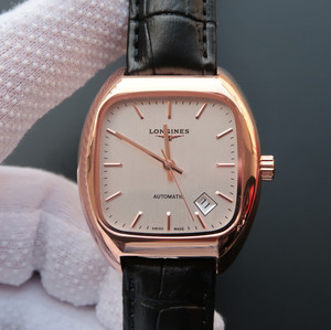 Longines officielle nye ankomst \\ u0026 # 127381; retro traditionel neutral kunst eksplosion rose guld model.