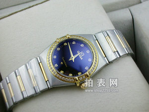 Schweiziske OMEGA Constellation Series 160 års jubilæum Original Quartz Movement To Hænder Ladies Watch (Sort)