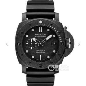 MOD Panerai PAM979? PAM616's yngre bror Helt nye kulfiber dial Mænds ur Gummirem Automatisk mekanisk bevægelse