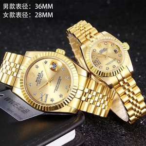 Ny Rolex Datejust Serie Couple Watch Alle Guld Color Couple ure (Enhedspris)