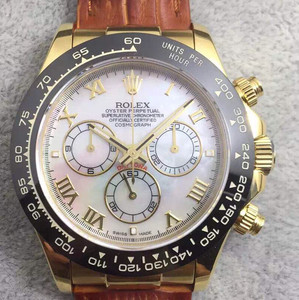 Rolex Daytona serie V5 version fuldautomatisk mekanisk bevægelse, herreur, uigennemsigtig, Shanghai 7750 maskiner, 40 mm diameter PVD gul