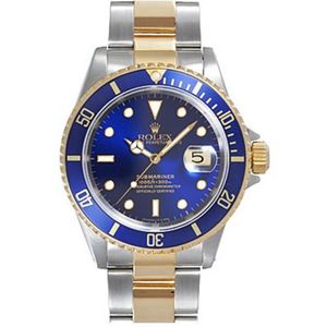 [N Fabriksbutik] Rolex SUBMARINER DATO mellem guld og blå vand spøgelse top replika se