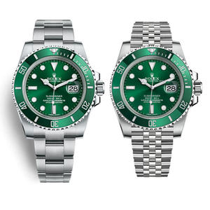 V9 Rolex Green Water Ghost Submariner 116610LV Super Replica Green Ghost Men's Mechanical Watch 3135 Movement og 904L Steel Yderligere fem perler rem