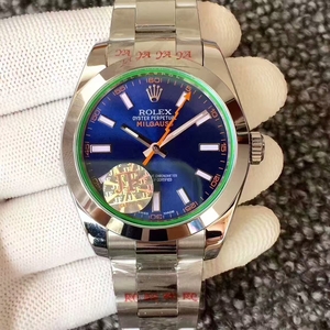 JF fabrik en til en replika Rolex Milgauss serie 116400-GV-72400 mekanisk blå disk ur ur Factory Audemars Piguet Survivor v2 Version 7750 Automatisk Bevægelse N Factory Opgraderet Survivor