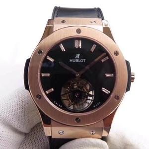 TF produceret Hublot Hublot Classic Fusion Tourbillon Beautiful ægte tourbillon Cowhide rem Mænds ur