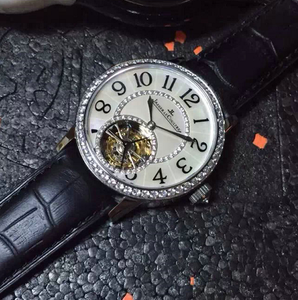 Replica Jaeger-LeCoultre dating serie kvindelige tourbillon manuel mekanisk snoede mor-of-pearl bogstavelig bælte ur