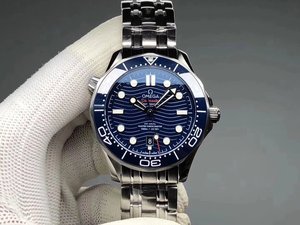 Omega Seamaster 300M New Wave Face Back Transparent Mænds Mekanisk Watch Black Version