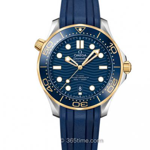 VS fabrik Omega nye seamaster 300M fuld rosa guld blå overflade, fuld keramik, automatisk mekanisk bevægelse, herreur