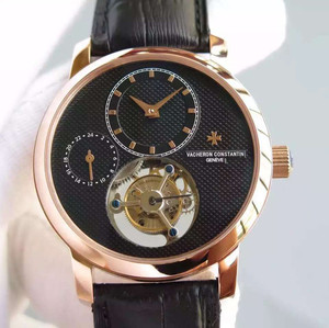 Vacheron Constantin's top rigtige tourbillon serie mekanisk mænds ur 24 timer display til venstre