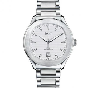 Piaget POLO S serien G0A41001 fuldautomatisk maskine, hvid stålmodel, falmer aldrig