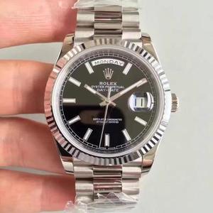 Rolex Perpetual Series 2 uge Kalender Black Face Mænds Mekanisk Watch