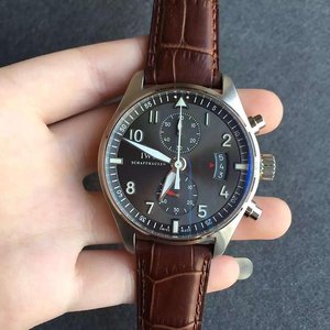 ZF Factory IWC Pilot Spitfire Chronograph Mekanisk Watch, ægte åben skimmel (stål bælte plus 200)