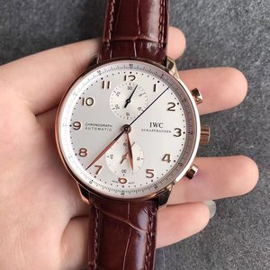 ZF Factory IWC portugisiske Kronograf Ultra-tynde V2 Opgraderet Edition Gold Shell Jinding Mekanisk Watch