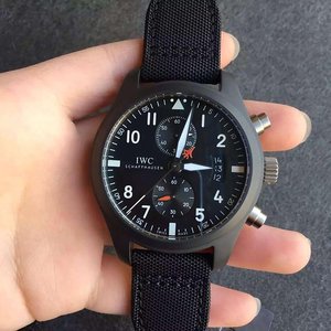 Zf Factory IWC Pilot Fuld keramisk sag Watch Lysende hænder