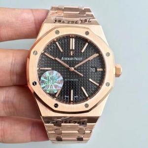 JF Artefakt AP Audemars Piguet 15400 Super Version "V5" Upgraded Version Rose Gold Black Plate Herrenuhr