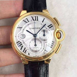 Multi-Style Cartier Blue Balloon Serie W6920078 Mechanische Herrenuhr Gold Edition.