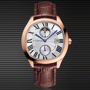 Neue Cartier Sun Moon Star Square Mechanische Herrenuhr Roségold Mehrere Modelle