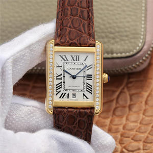 Cartier Tank Serie W5200027 Uhr Uhr Größe 31x41mm Herrengürtel mechanische Uhr