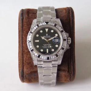 GS Luxus Meisterwerk Rolex SUB Submariner hintere Diamant maßgeschneiderte Version! Es ist die Verschmelzung von Luxus-Glitzer und Nicht-Verblassen, und es ist die beste Wahl für klassische Trends!