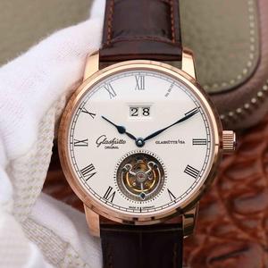 R8 Glashütte großer Kalender automatisches Tourbillon 42mm Roségold V3 verbesserte Version.