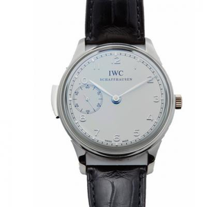 IWC Portugiesisch EW524204 mechanische Herrenuhr mit Silber- und Goldindizes.