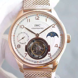 IWC Portugiesische Power Sun Moon Star Serie echte Schwungrad mechanische Herrenuhr